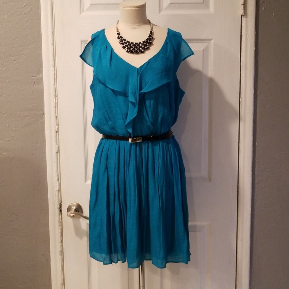 Teal Dress (belt and necklace not included)